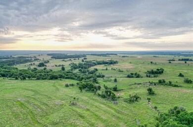 Aerial view at dusk with a rural view