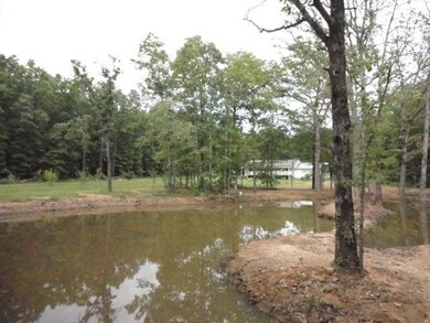 Showing where the pond sits on the property. This is a pretty view sitting on the front porch.