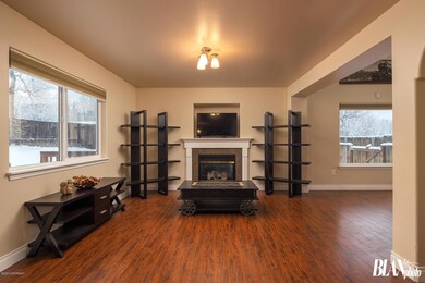 Family room with gas fireplace