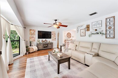 Living Room with Beautiful Luxury Vinyl Plank Flooring