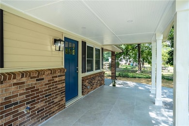 View of covered porch