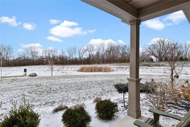 Front porch view of pond.