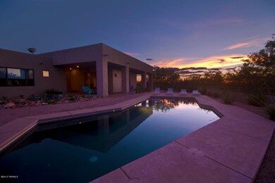 Back yard pool area sunset views