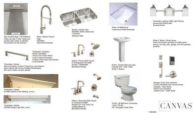 Design Selections.  Home is under construction and