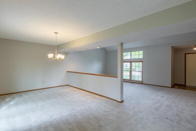 Dining room flows from living room