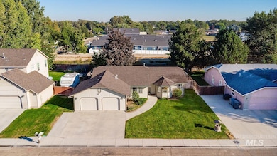 Aerial view of residential area