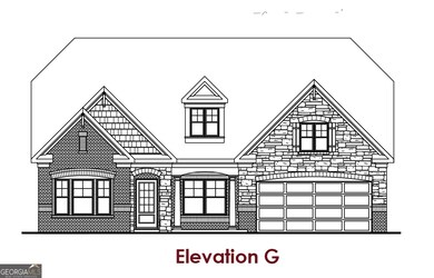 Actual Elev with a 3rd car garage