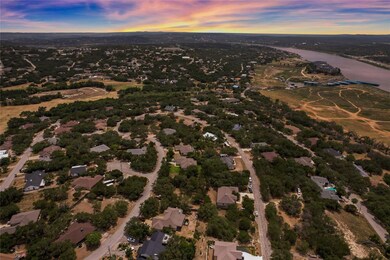 Aerial view at dusk