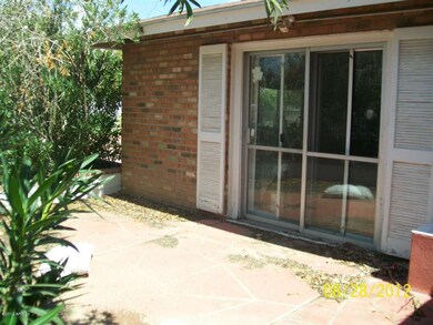 Patio outside of kitchen.
