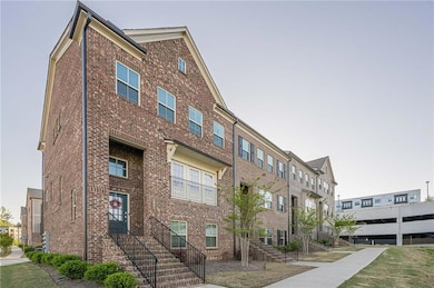 View of building exterior with a residential view