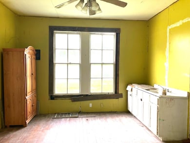 To the left front of the house is the kitchen - re