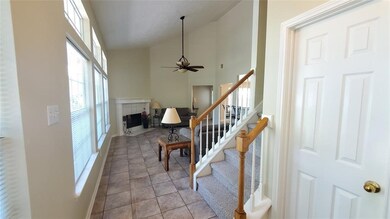 Upon entry of the front door. Half bath immediatel