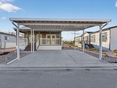Covered porch with a carport