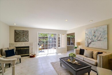 Family room with fireplace