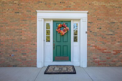 front door with sidelights