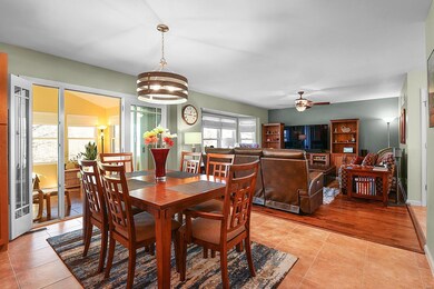 Dining room is open to the kitchen, living room an