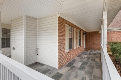 View of covered porch