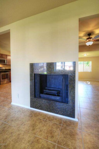 Fireplace with New Slab Granite Surround
