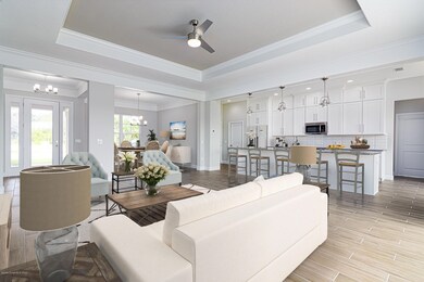 Great Room, kitchen and formal dining