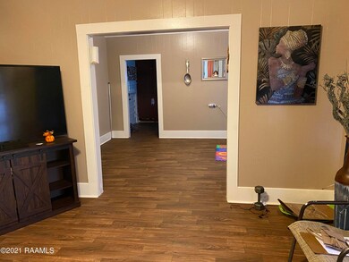 Living room and dining room