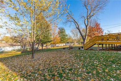 Large backyard with fire pit