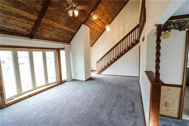 Great Room with Wood Planked Vaulted Ceiling