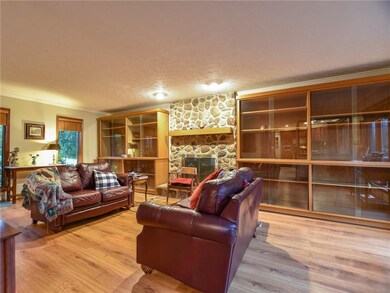 Living room with fireplace