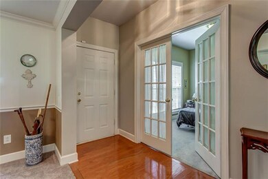 The Entry hall provides a wonderful place to greet your guests.  It is flanked by an office area on one side and a formal dining room on the other.