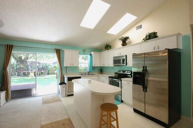 Kitchen Island & Skylights