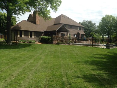 Backyard corner view - large lot - 1+ acre