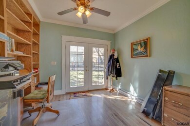 Office with French Doors to the Yard.