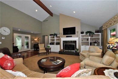 Great Room with custom built-ins and gas fireplace