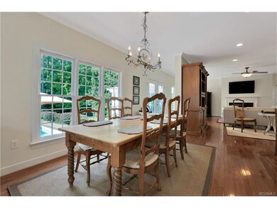 Breakfast area showing a table large enough to sea