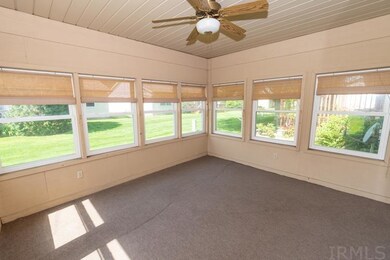 Enjoy views of the backyard while relaxing in the 