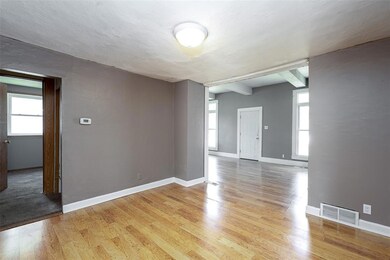 Living room and dining room