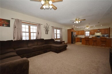 Open floor plan between the very large living/fami