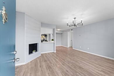 View from front door shows roomy open concept living.