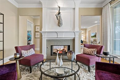 Formal LIving Room overlooks the backyard and feat