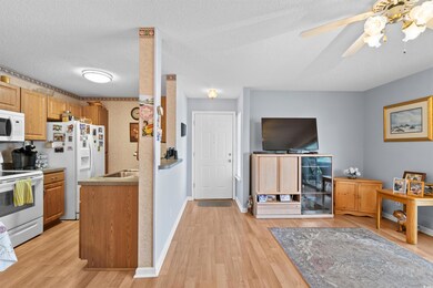Kitchen featuring light hardwood / wood-style floo