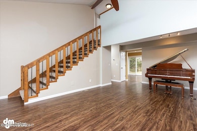 Living Room with Vaulted Ceilings