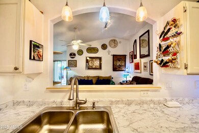 Kitchen peek-through view