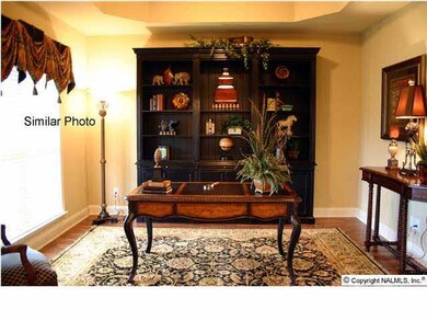 Study with trey ceiling and crown molding