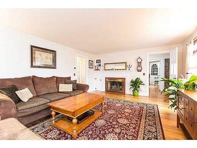 Living Room. Beautiful living room with gas firepl