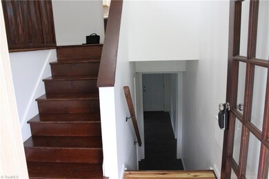Split entry leads to upper and lower levels.