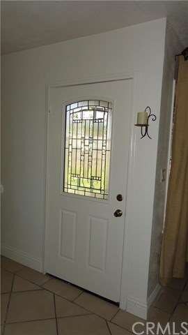 Leaded glass entry door