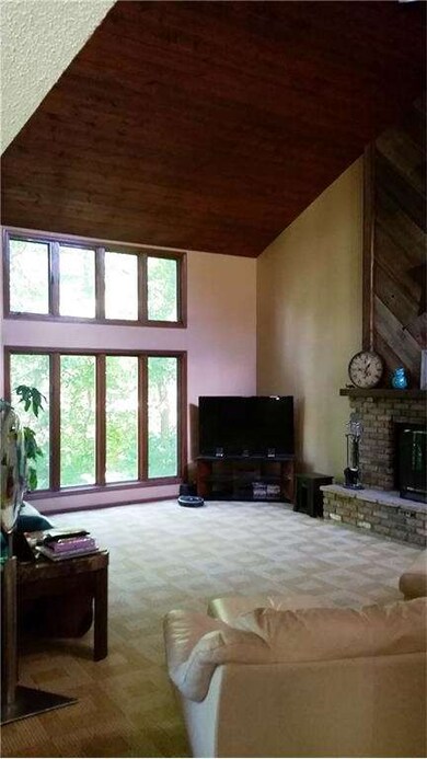 Living room with oversized windows