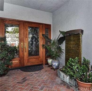 Gorgeous Double Entry Doors with Leaded Glass