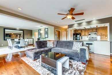 Beautiful reclaimed wood floors in living area