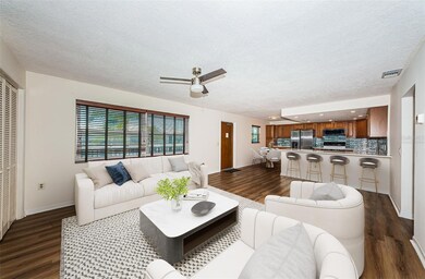 Living/Dining space virtually staged