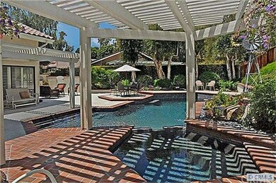 Pebble tech saltwater pool and spa
